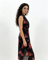 Robes plissées florales décontractées pour le bureau, style coréen, coupe trapèze, élégantes pour femmes