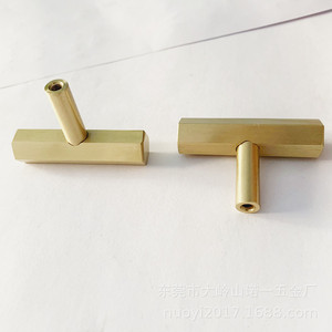 <b>Copper</b> Furniture Handle Hexagonal Drawer Pull Chinese Style Anti Rust Home Decoration - Product Image 3