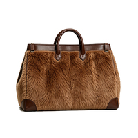 Sacs fourre-tout en cuir véritable pour femmes, sac à main de luxe en peluche, sac à poignée supérieure en cuir de vachette, fournisseur OEM ODM personnalisé, grand sac de bureau