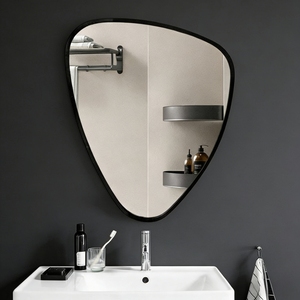 Espejo de Baño Decorativo Minimalista Autoadhesivo Sin Perforaciones, Espejo de Maquillaje de Pared Removible Sin Perforaciones - Product Image 1