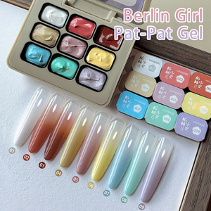 MORDDA Berlin Girl Patting Glue, Gel UV <span class=keywords><strong>para</strong></span> <span class=keywords><strong>Uñas</strong></span> con Color, Base Acuosa, Sin Limpieza, Alta Saturación, Grueso, Degradado, Mezclable, Teñido - Product Image 1