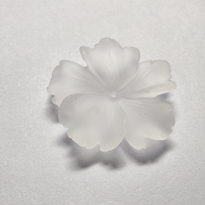 F234 24mm\26mm\<b>28mm</b>\30mm Plain Plain CN Quartz White CN 24-30mm Frosted Flower Shape Loose Gemstone F234 - Product Image 2