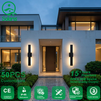 Applique murale extérieure LED extra longue de 36 pouces, IP65, 30W, CCT réglable, en aluminium, pour façade de maison