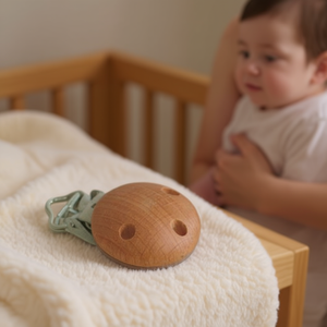 Clip per ciuccio Ilan da 30 mm in legno per biberon, per uso infantile - Product Image 3