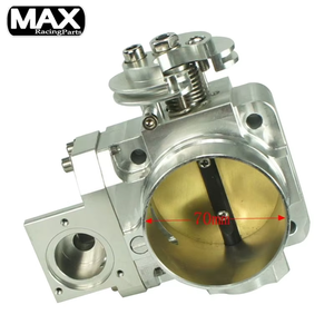 อลูมิเนียมแบบสากลสูงสุด70มม. ตัวคันเร่งสำหรับ TB05 Mitsubishi Lancer <span class=keywords><strong>Evo7</strong></span> 8 9 4G63เครื่องยนต์รถยนต์สีเงิน - Product Image 3