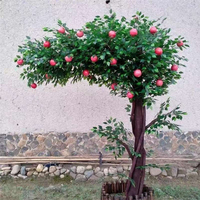 Simulatie Kunststof Fruitboom Nep Appel Sinaasappel Mandarijn Perzik Granaatappel Binnen Buiten Staande Decoratie