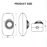 Variateur de lumière LED monochrome en ligne avec bouton rotatif 12V/24V 3A