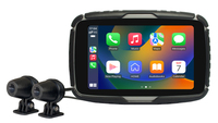 Caméra embarquée DVR pour moto, 5 pouces, étanche IP67, moniteur, 1080P, double caméra, écran tactile, lien miroir, compatible CarPlay