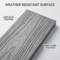 Planche de terrasse en PVC 138 mm de large, résistante aux intempéries, pour cour, bord de piscine, pose de terrasse extérieure, achat au détail