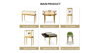 Comptoir de présentation MASTER pour magasin, kiosque de centre commercial, vitrine en verre, armoire de rangement fonctionnelle pour bijoux avec éclairage LED et verre trempé