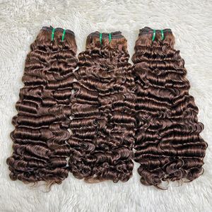 Cheveux bouclés vierges vietnamiens et birmans, ondulés, en lots, pour tissage, cuticules alignées, non traités, de fournisseurs de cheveux humains vierges vietnamiens - Product Image 3