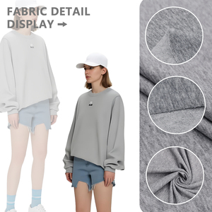 Tela de Felpa Francesa Ligera de Algodón y Poliéster 40S, 190 cm de Ancho, 140 g/m², Tejido Suave para Sudaderas Casuales, Pantalones Deportivos y Conjuntos Combinados - Product Image 4