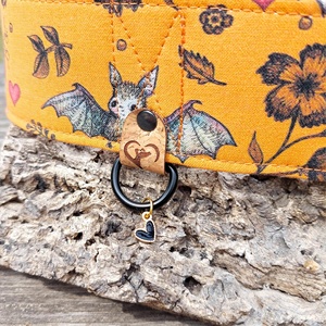 Halloween con murciélagos, lindo collar de galgo naranja para perros, martingala de deslizamiento limitado o collar de hebilla whippet / Pumpkin Bat - Product Image 5