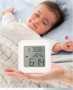 Độ Chính Xác Cao Kỹ Thuật Số Không Dây Trong Nhà Nhiệt Kế Với Màn Hình <span class=keywords><strong>LCD</strong></span> Và Chức Năng Đồng Hồ Nhiệt Độ Độ Ẩm Mét Mô Hình Mới Nhất - Product Image 4