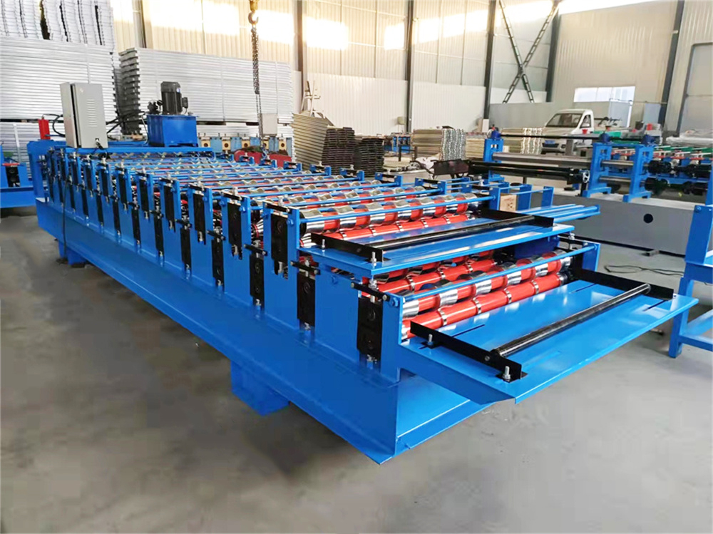 Automatic PPGI GI PPGL GL Corrugated IBR Panel Double Layer Metal Roofing Roll Forming Machine Roof Sheet Tile Making Machine