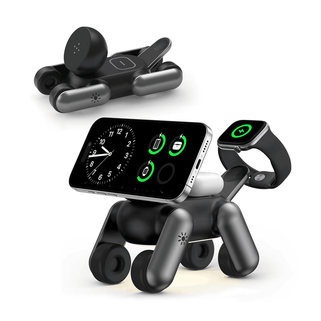 3 in 1 Charging Station Devices, Magnetic Wireless Fast Charger Stand Compatible with Magnetism for IPhone17Pro/Watch/Airpods