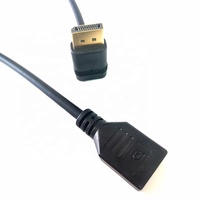 DP kablosu 1.8m altın kaplama 90 derece adaptör kablosu Video dönüştürücü TV bilgisayar dizüstü PC için HDTV bilgisayar projektör