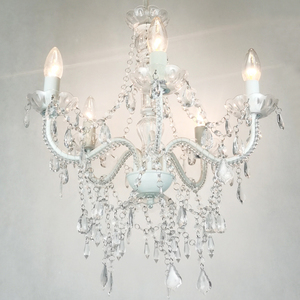 Wholesale Decorative Lamp <b>Leaf</b> Flower 5 <b>Lights</b> Shaded Chandelier for Bedroom Living Room Small Gold Crystal Chandelier - Product Image 3