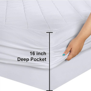 Bộ đồ giường chần được trang bị nệm Pad đàn hồi được trang bị máy có thể giặt nệm Topper OEM Kích thước nệm Protector Bìa - Product Image 3