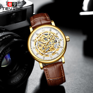 Nouvelle montre mécanique automatique simple tendance diamantée, montre pour homme à cadran ajouré - Product Image 4