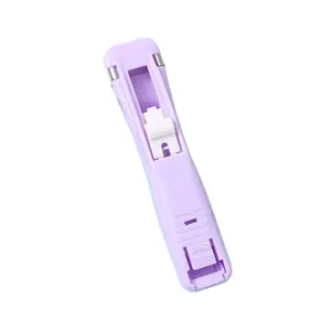 Hot Sales Macaron Color Creative Seamless Binding Push Clip Student Office Stapleless Stationary Supplies Wholesale