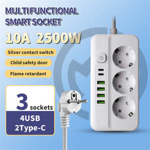 Popolare 6/7/8 linea di alimentazione Multi universale spina <span class=keywords><strong>PL</strong></span> DE EU 1.2m prolunga presa di corrente porta USB presa elettrica - Product Image 3