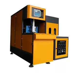 Mesin cetak tiup plastik hewan peliharaan isi panas Semi otomatis/mesin cetak tiup