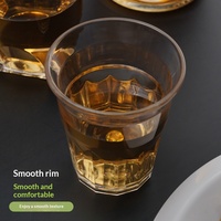 Verre à whisky en acrylique PC, résistant aux hautes températures, transparent, incassable, capacité 301-400 ml, style luxe léger