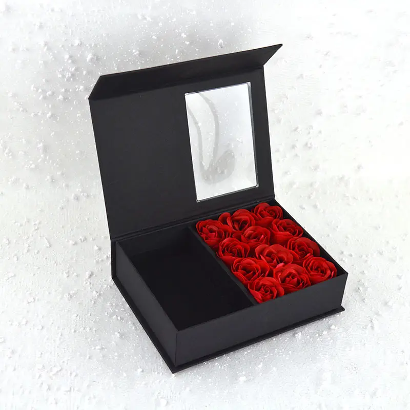 Hot Selling Product Valentines Dag Gift Verpakking Sets Zeep Rose Bloem Dozen Sets Venster Dozen Voor Altijd Liefde