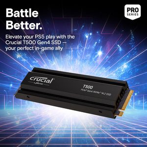 Brand New Crucial T500 500GB Gen4.0 <b>SSD</b> NVMe <b>M</b>.<b>2</b> Internal Gaming <b>SSD</b> up to 7200MB/s Solid State Drive for Desktop and Laptop New - Product Image 6