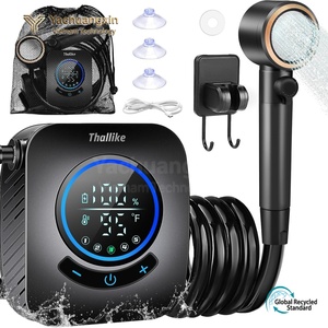 Ducha portátil recargable por USB para exteriores con pantalla digital y cabezal de pulverización ajustable, diseño impermeable - Product Image 5