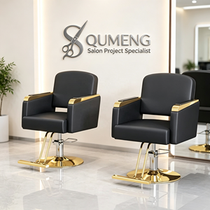 Chaise de coiffure professionnelle moderne avec base dorée, vente en gros, directement de l'usine Z - Product Image 1
