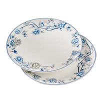 Service de table en porcelaine fine motif paon bleu de Jingdezhen, compatible micro-ondes et lave-vaisselle, idéal pour la maison et les banquets