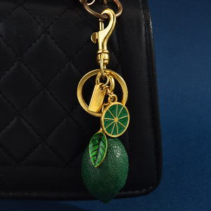 Chaveiro de Limão Fofo com Cristais e Strass, Chaveiro de Fruta para Bolsa, Mochila, Carro, Presente de Joia para Mulheres e Homens - Product Image 3