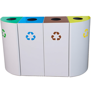 Bidone per Riciclaggio 65 L Blu Design Quadrato per Uso Esterno - Product Image 2