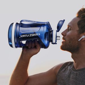 Haut de gamme sans Bpa Tritan motivationnel 1.5L 2.2L grande bouteille d'eau de gymnastique de forme physique de sport pour les hommes - Product Image 6