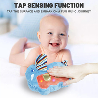 Jouet de piano en peluche pour l'apprentissage précoce des enfants, éléphant électrique musical doux pour bébé, instrument de musique en peluche, animaux en peluche