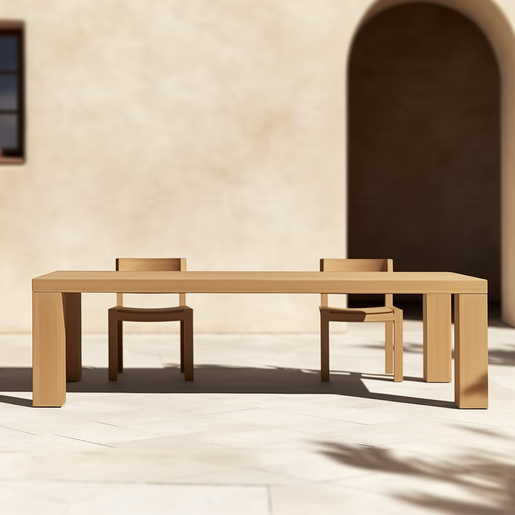 Outdoor Garden Chair Teak Table Set Patio Furniture Dining Set Solid Wood Table and Chair
