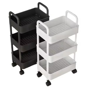 Estante de almacenamiento móvil, carrito de <span class=keywords><strong>dormitorio</strong></span> de pie, estantes portátiles para huecos de baño, estantes Organizadores de aperitivos multicapa para sala de estar - Product Image 1