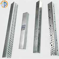 Protection d'angle murale en acier galvanisé embossé en forme de L, plusieurs tailles disponibles pour la protection des coins de cloisons sèches