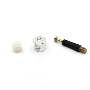 Three In One Connector Zinc Alloy Round Cabinet <b>Wardrobe</b> Hardware Bolt Inserting Type - Product Image 3
