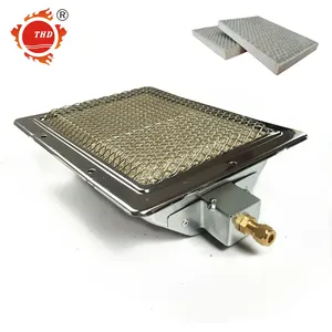Natural gas infrared gas burner with ceramic wafer for BBQ grill