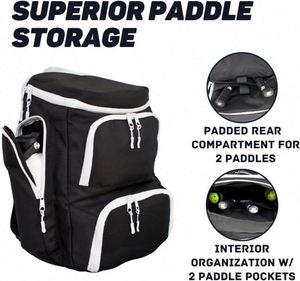 Échantillon gratuit Sac de sport grande capacité personnalisé en usine avec compartiment à chaussures, crochet de suspension pour hommes et femmes, sac à dos de pickle-ball - Product Image 5