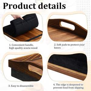 <span class=keywords><strong>Plateau</strong></span> en bois pour coiffeuse cosmétique domestique, <span class=keywords><strong>plateau</strong></span> <span class=keywords><strong>de</strong></span> <span class=keywords><strong>service</strong></span> en bambou, table <span class=keywords><strong>de</strong></span> genou en bambou <span class=keywords><strong>avec</strong></span> poignée et <span class=keywords><strong>coussin</strong></span> détachable - Product Image 4