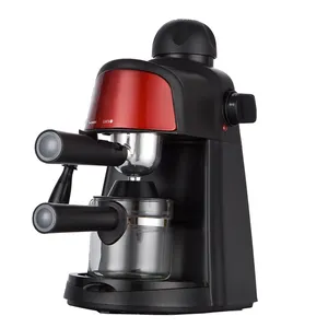 Máquina de café espresso con carcasa de plástico italiano, semiautomática, estilo manual