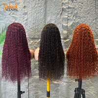 Peluca de Cabello Humano Rizado Birmano Peruano 12A, 100% Virgen con Cutícula Alineada, Ondas de Agua, Peluca Frontal HD sin Pegamento con Encaje