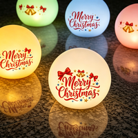 Lumières RGB personnalisées avec logo pour Noël, Nouvel An, lampes décoratives de Noël, boule lumineuse LED, décoration lumineuse de Noël