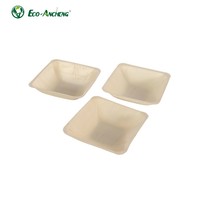 Assiette à Sauce Soja Jetable en Bois Biodégradable pour Restaurant de Sushi