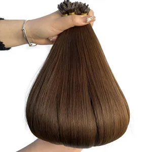 新趋势人类双拉头发延伸为平扇尖头发不脱落人类俄罗斯角质层头发