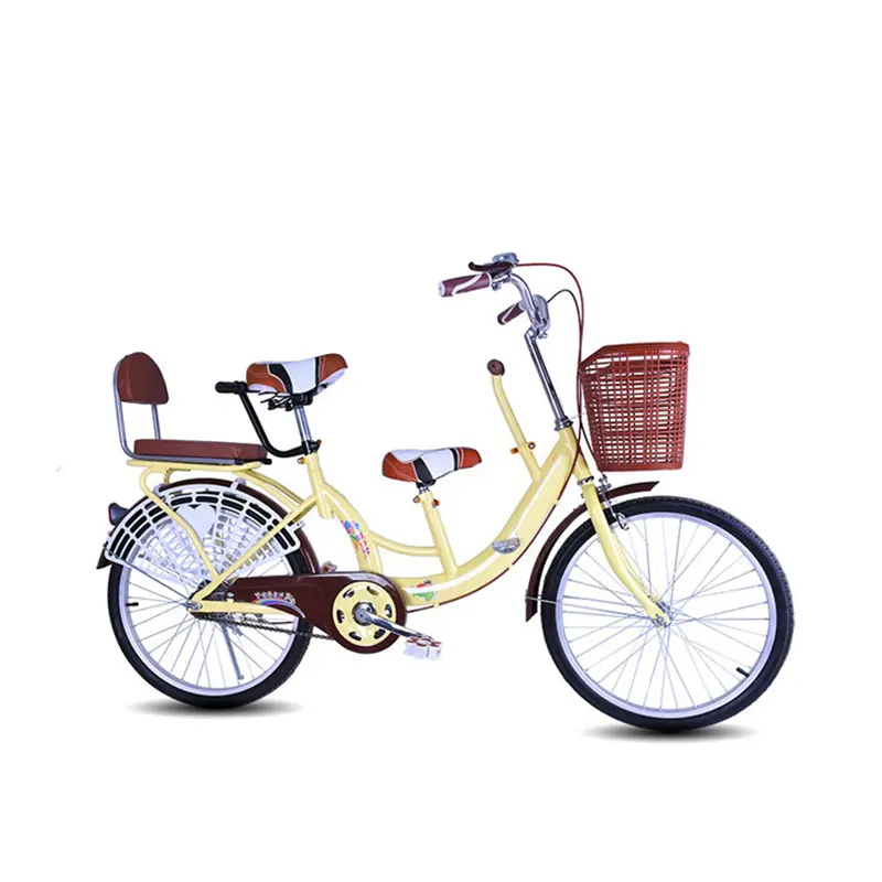 Bestseller Eltern-Kind-Fahrrad Tandem-Fahrrad für Mutter und Kind mit Rücksitz und Korb